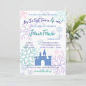 Ice Princess 4th Birthday Invitation | Template 招待状 (スタンド正面)