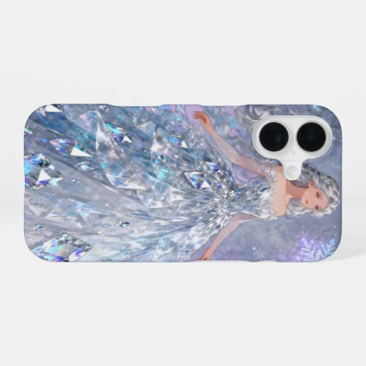 Ice Princess iPhone 16 Case – Magical Winter Queen 16ケース (裏面横)