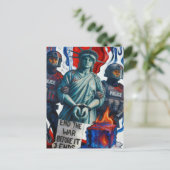 ice protest lady liberty arrested by police ポストカード (スタンド正面)