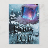 Ice protest typography ポストカード (正面)