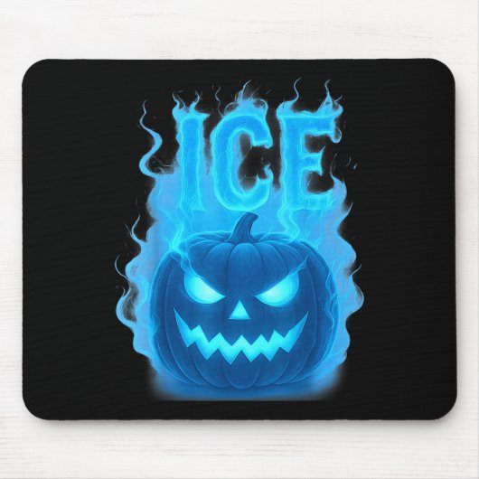 Ice Pumpkin Soky Jack O Lantern Ice Halloween E  マウスパッド (正面)