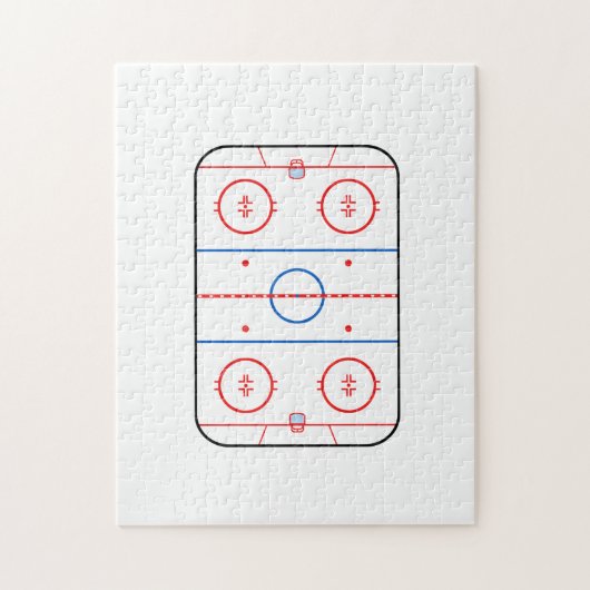 Ice Rink Diagramホッケーゲームコンパニオン ジグソーパズル (縦)
