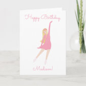 Ice Skater Folded Greeting Card カード (正面)