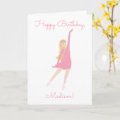 Ice Skater Folded Greeting Card カード (黄色い花)