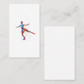 Ice skater in watercolor 名刺 (正面/裏面)