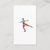 Ice skater in watercolor 名刺 (正面)