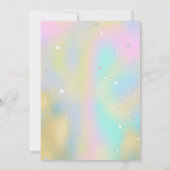 Ice skates Colorful Holographic Birthday 招待状 (裏面)