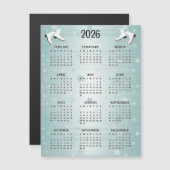 Ice Skates Design 2026 Calendar Magnetic Card (正面/裏面)