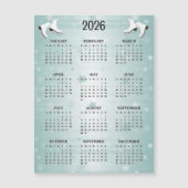 Ice Skates Design 2026 Calendar Magnetic Card (正面)