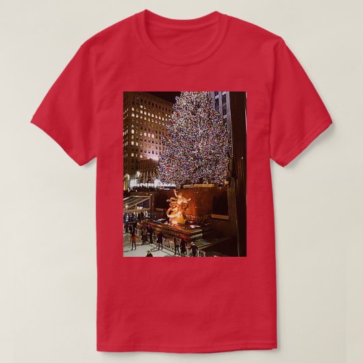 Ice Skating at Rockefeller Center NYC NY Tシャツ (デザイン正面)