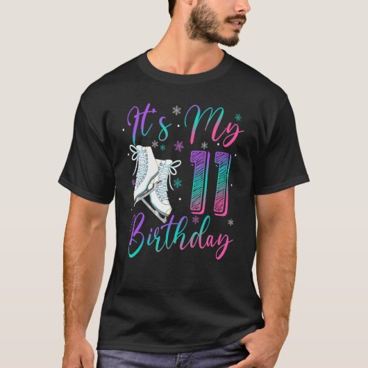 Ice Skating Birthday Girl 11 Year Old It's My 11th Tシャツ (正面)