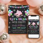 Ice Skating Birthday Invitation 招待状