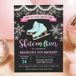 Ice Skating Birthday Invitation 招待状
