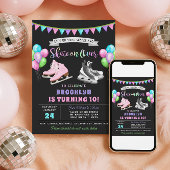 Ice Skating Birthday Invitation 招待状