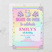 Ice Skating Birthday Party Invitation 招待状 (正面)