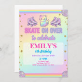 Ice Skating Birthday Party Invitation 招待状 (正面/裏面)