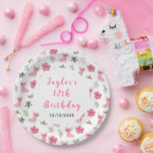 Ice Skating Birthday Party Pink ペーパープレート (パーティー)