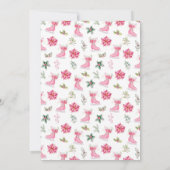 Ice Skating Birthday Party Pink 招待状 (裏面)