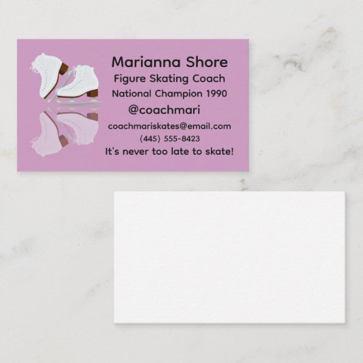 Ice Skating Coach Business Card 名刺 (正面/裏面)