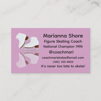 Ice Skating Coach Business Card 名刺