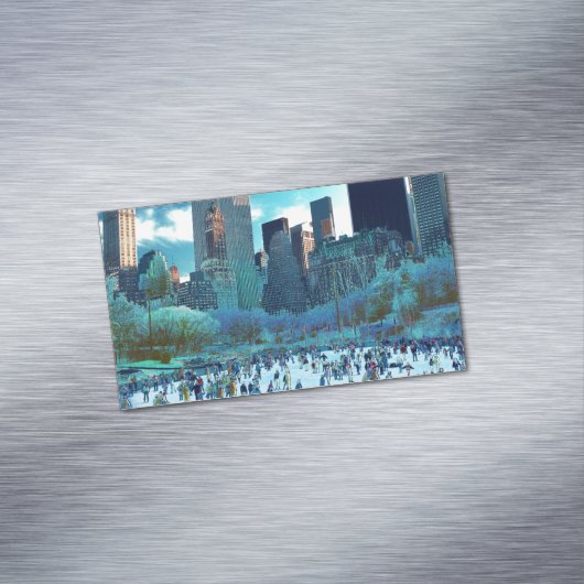 Ice Skating Fantasy Central Park マグネット名刺 (インサイチュ)