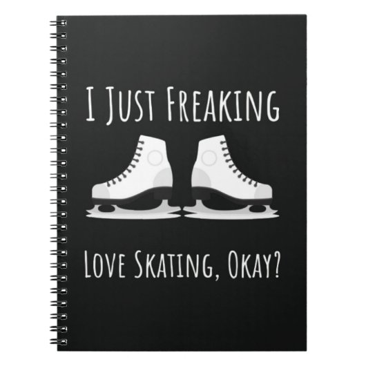 Ice Skating Gift Ideas Skater Winter Sports Female ノートブック (正面)