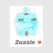 Ice Skating Ice Cubes シール (シート)