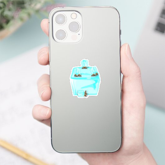 Ice Skating Ice Cubes シール (スマートフォン)