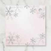 Ice Skating Pink Silver Girl Birthday Thank You フェイバータグ (裏面)