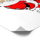 Ice Skating Santa ポスター (角)
