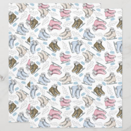 Ice Skating Scrapbook Paper
