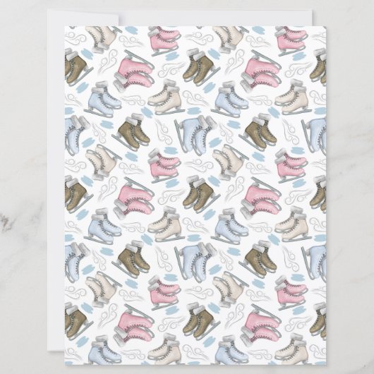 Ice Skating Scrapbook Paper (裏面)