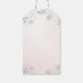 Ice Skating Silver Snowflakes Birthday Thank You ギフトタグ (裏面)