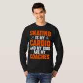 Ice Skating Speedskating Mom Cardio and Kids Are M Tシャツ (正面フル)