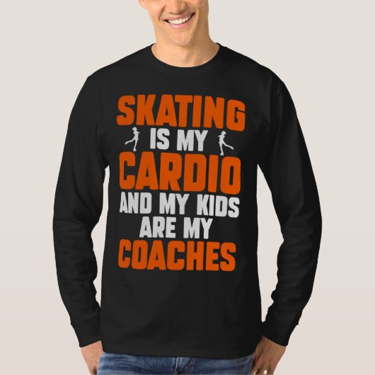 Ice Skating Speedskating Mom Cardio and Kids Are M Tシャツ (正面)