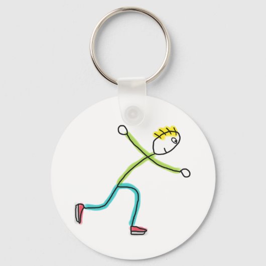 Ice Skating Stickman キーホルダー (正面)