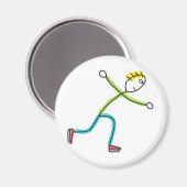 Ice Skating Stickman マグネット (正面/裏面)