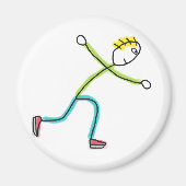 Ice Skating Stickman マグネット (正面)