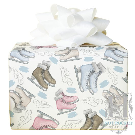 Ice Skating Wrapping Paper ラッピングペーパー