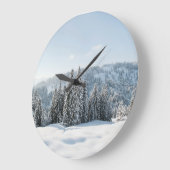 Ice & Snow | Allgäu Bavaria Germany ラージ壁時計 (傾斜)