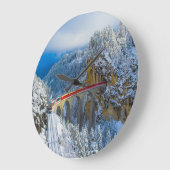 Ice & Snow | Bernina Express, Switzerland ラージ壁時計 (傾斜)
