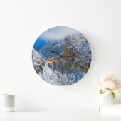 Ice & Snow | Bernina Express, Switzerland ラージ壁時計 (ホーム)