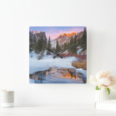 Ice & Snow | Estes Park, Colorado スクエア壁時計 (ホーム)