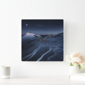 Ice & Snow | Kiso-Komagatake Plateau, Japan Alps スクエア壁時計 (ホーム)
