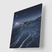 Ice & Snow | Kiso-Komagatake Plateau, Japan Alps スクエア壁時計 (傾斜)