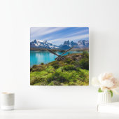 Ice & Snow | Lake Pehoe, Patagonia, Chile スクエア壁時計 (ホーム)