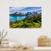 Ice & Snow | Lake Pehoe, Patagonia, Chile ポスター (キッチン)