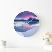 Ice & Snow | Mt. Rundle, Canada ラージ壁時計 (ホーム)