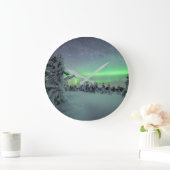 Ice & Snow | Pallas-Yllastunturi National Park ラージ壁時計 (ホーム)