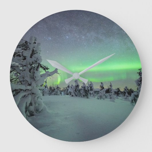 Ice & Snow | Pallas-Yllastunturi National Park ラージ壁時計 (正面)
